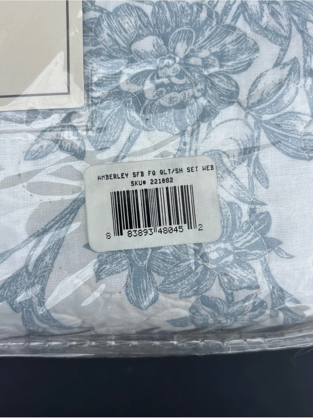 Laura Ashley Blue Floral Reversible Quilt Set